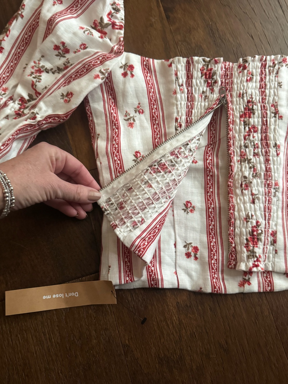 Reformation Linen Norton Floral Puff Sleeve Vienna Crop 0 NWT - Picture 10 of 11
